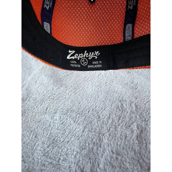 Clemson Tigers Fitted Hat Cap Zephyr Size Medium Large Orange Purple Mesh - Picture 7 of 7